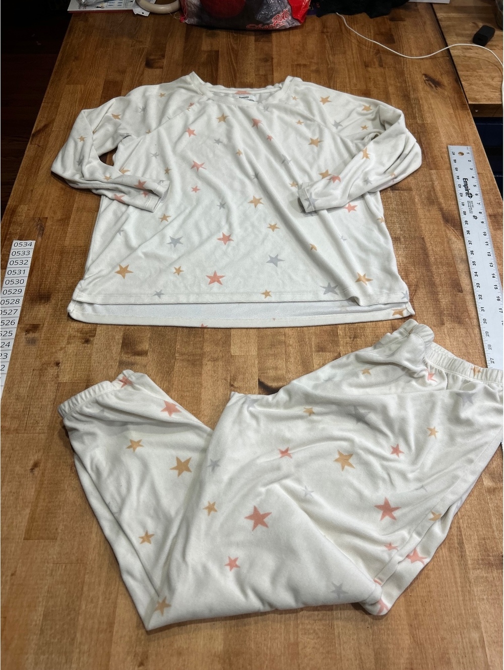 Sonoma XL Star Print Pajama Set in Cream